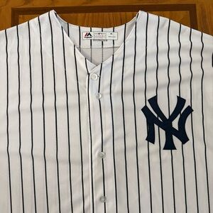 Majestic White and Black Cool Base Jersey